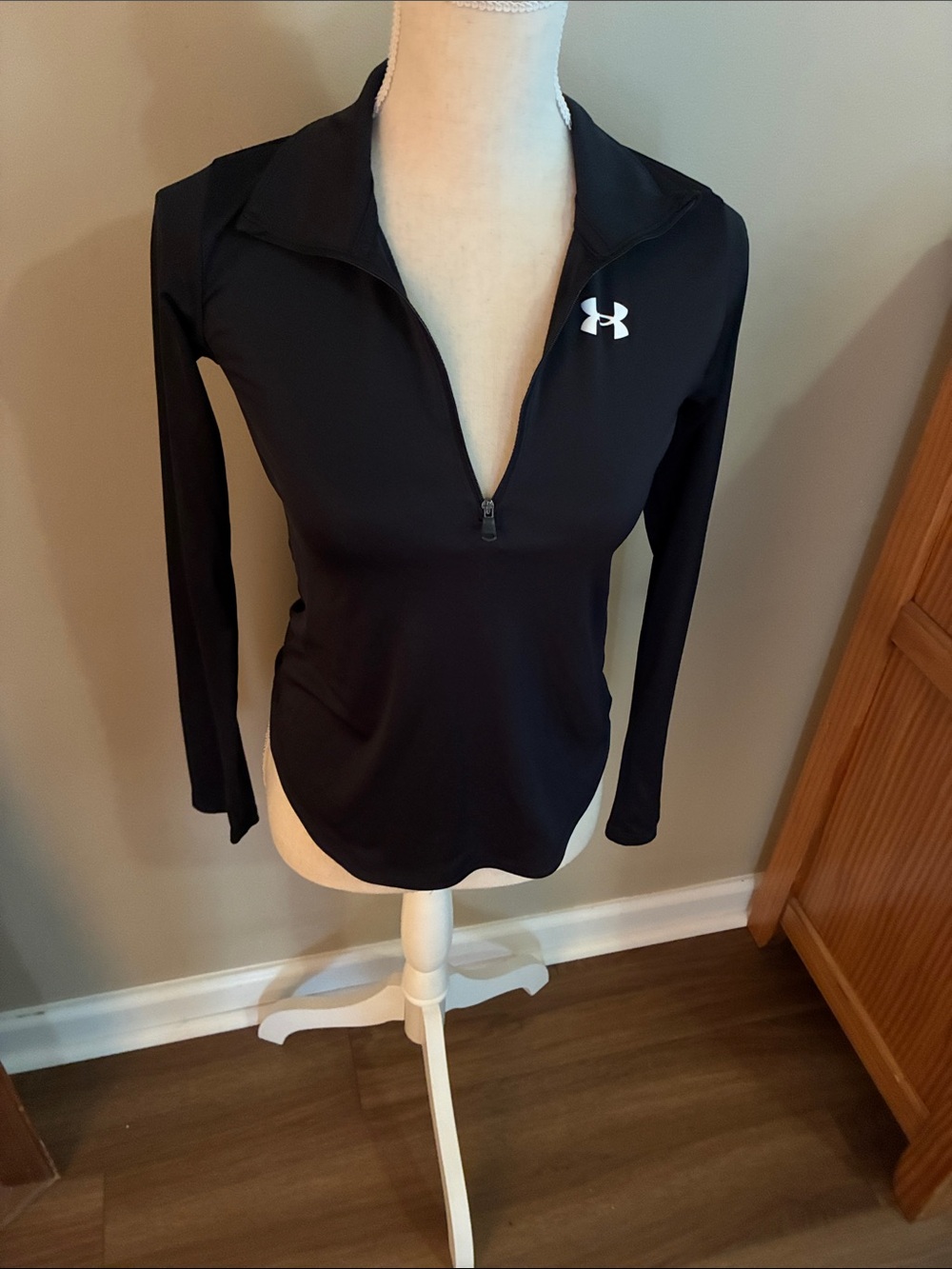 Under Armour Black youth  1/4 Zip Performance Pullover